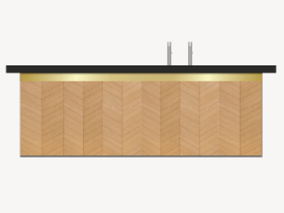 Bar met zwart toogblad