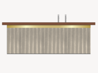 bar met cortenstaal toogblad