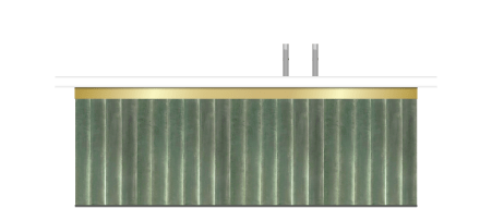 velvet groene bar met goud