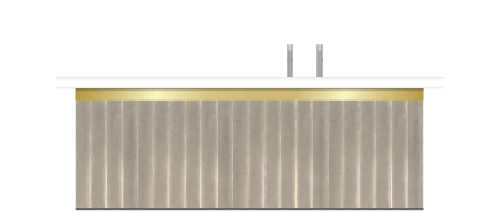 velvet beige bar met goud