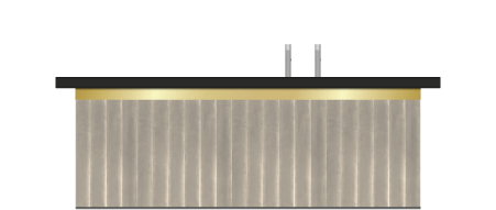 luxueuze  beige velvet toog met goud