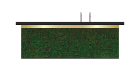 mosbar met zwart toonblad