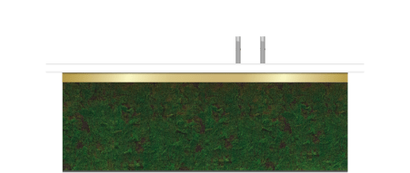 mos bar met goud en wit