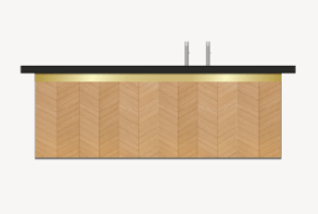 Bar met zwart toogblad