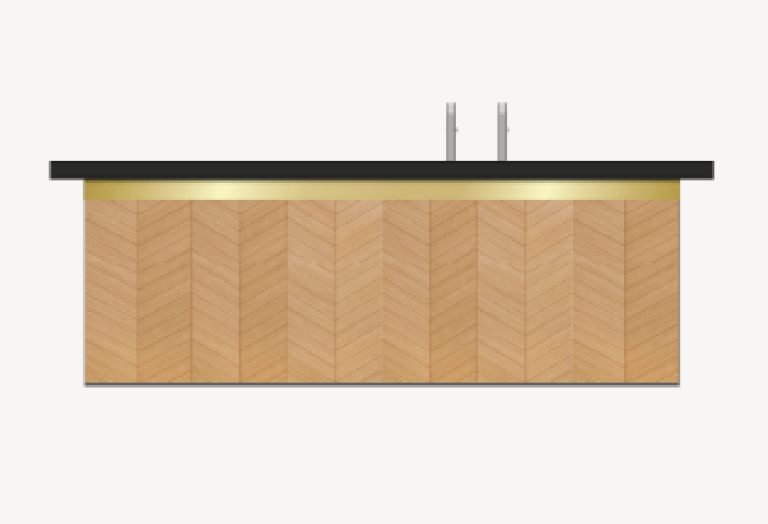 Bar met zwart toogblad